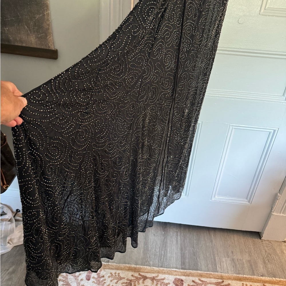 Free People Black Beaded Maxi Slip Dress XS - Picture 10 of 10